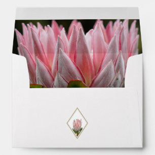 Rustic King Protea 5x7 Wedding Invitation Envelope