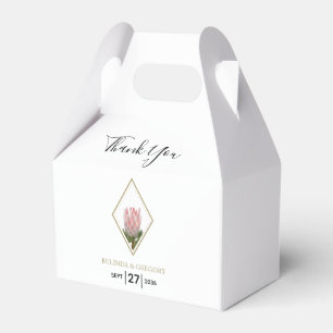 Rustic King Protea Wedding Favour Box