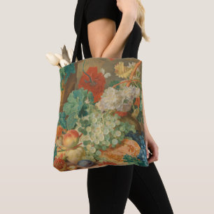 Rustic Kitchen Art Vintage Fruit Flower Print Tote Bag
