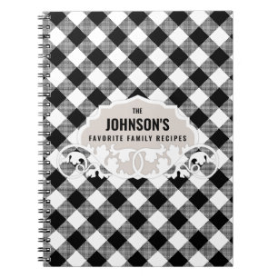 Rustic Kitchen Family Recipe Cookbook Notebook