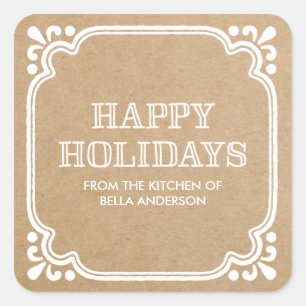 Rustic Kitchen Holiday Baked Goods Stickers