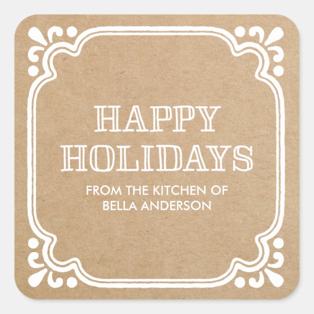 Rustic Kitchen | Holiday Baked Goods Stickers (Front)