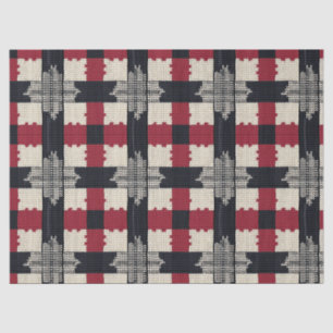 Rustic Knit Snowflake Plaid - Cosy Winter Boho Tissue Paper