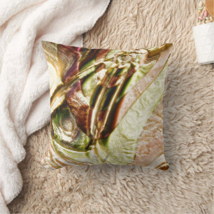 Rustic 'knotted wood stump cutout magnification' cushion