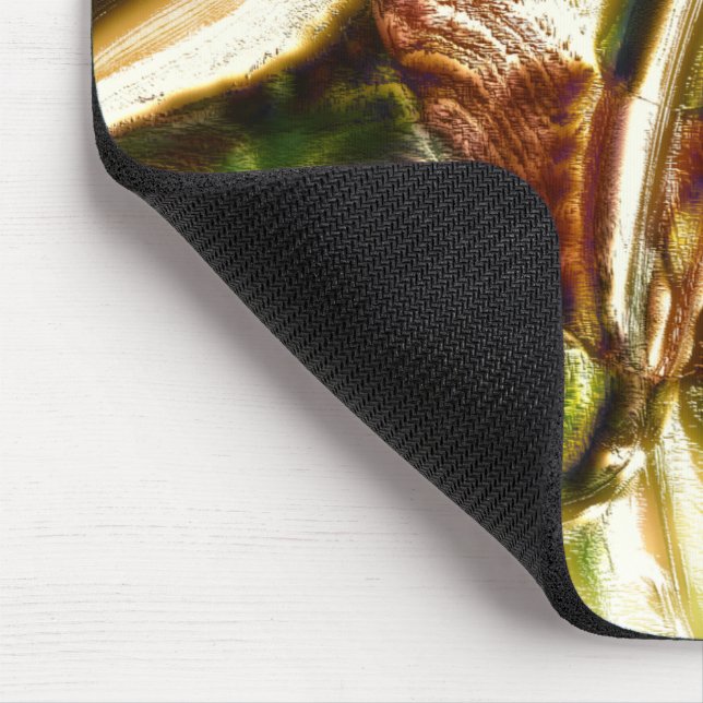 Rustic 'knotted wood stump cutout magnification'   mouse mat (Corner)