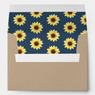 Rustic Kraft and Sunflower Envelope