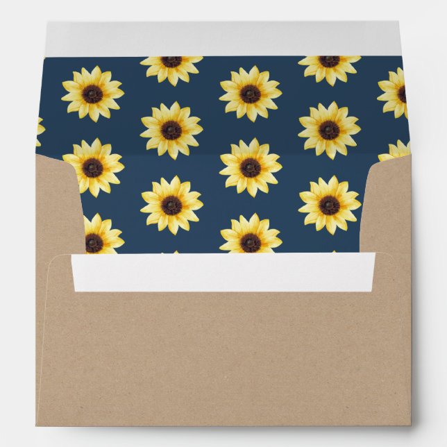 Rustic Kraft and Sunflower Envelope (Back (Bottom))