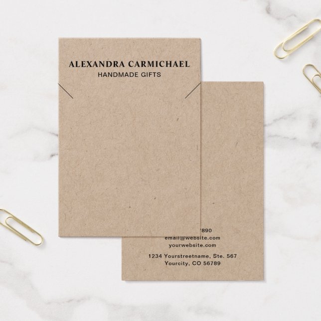 Rustic Kraft Artisan Necklace Jewellery Display Ca (Office)