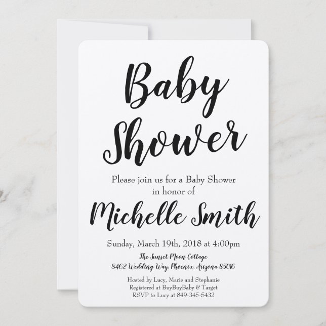 Rustic Kraft Baby Shower Invitation (Front)