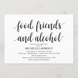 Rustic Kraft Bridal shower brunch Invites