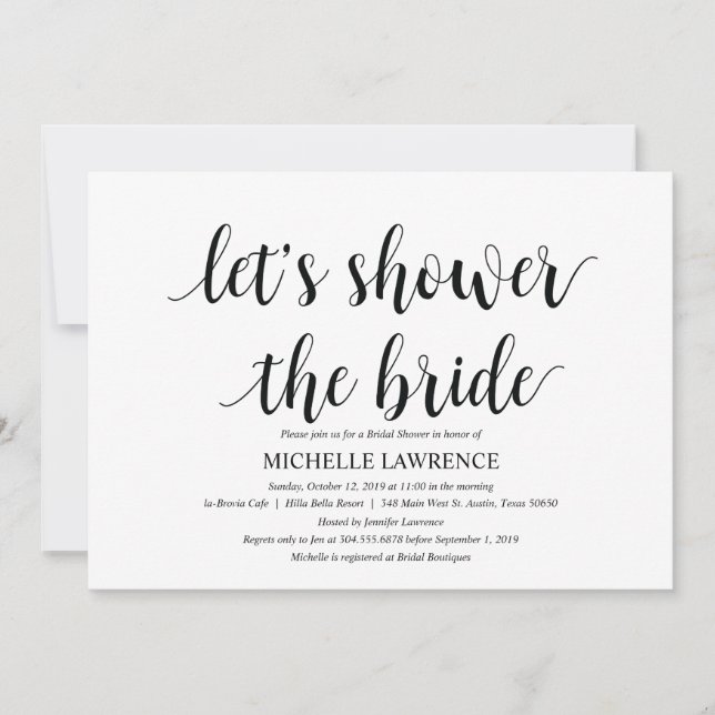 Rustic Kraft Bridal shower Invitation cards (Front)