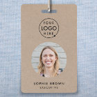 Rustic Kraft Business ID | Minimalist Employee QR