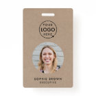 Rustic Kraft Business ID | Minimalist Employee QR