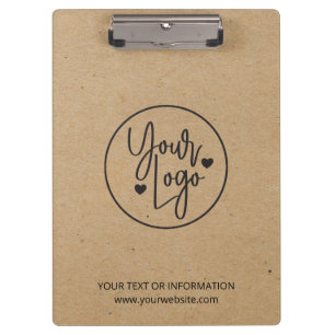 Rustic Kraft Business Logo Corporate Company Clipboard