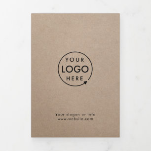 Rustic Kraft   Business Logo Trifold Brochure