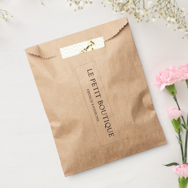 Rustic Kraft Business Name Boutique Professional Favour Bags (Sealed)