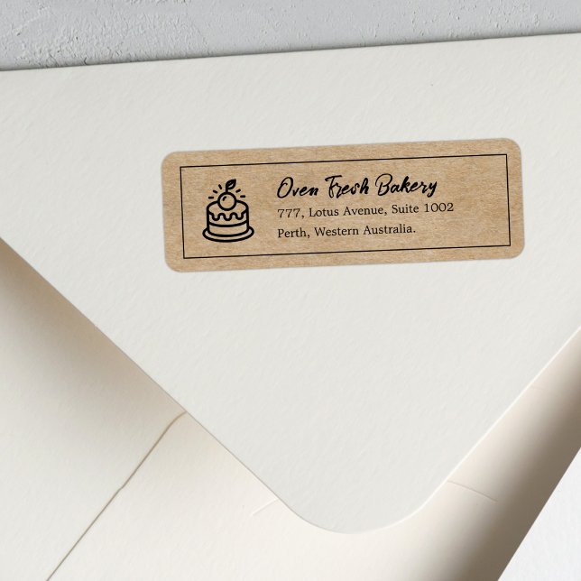 Rustic Kraft Cake Bakery Return Address  (Creator Uploaded)