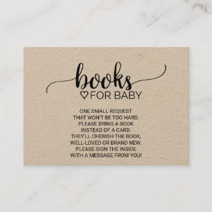 Rustic Kraft Calligraphy Book Request Insert