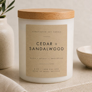 Rustic Kraft Candle Branding Label