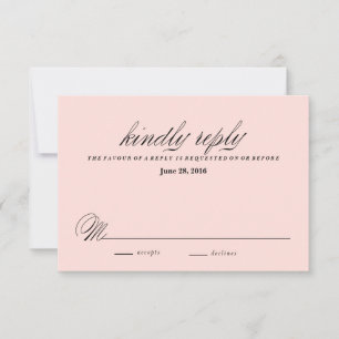 RUSTIC KRAFT CASCADING FLOWERS response card