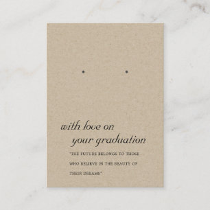 RUSTIC KRAFT CHIC GRADUATION EARRING DISPLAY CARD