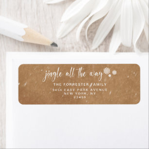Rustic Kraft Christmas Holiday Jingle All The Way 