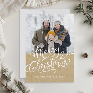 Rustic Kraft Christmas Holiday Photo Overlay