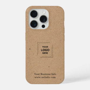 Rustic Kraft Corporate Business Logo iPhone Case