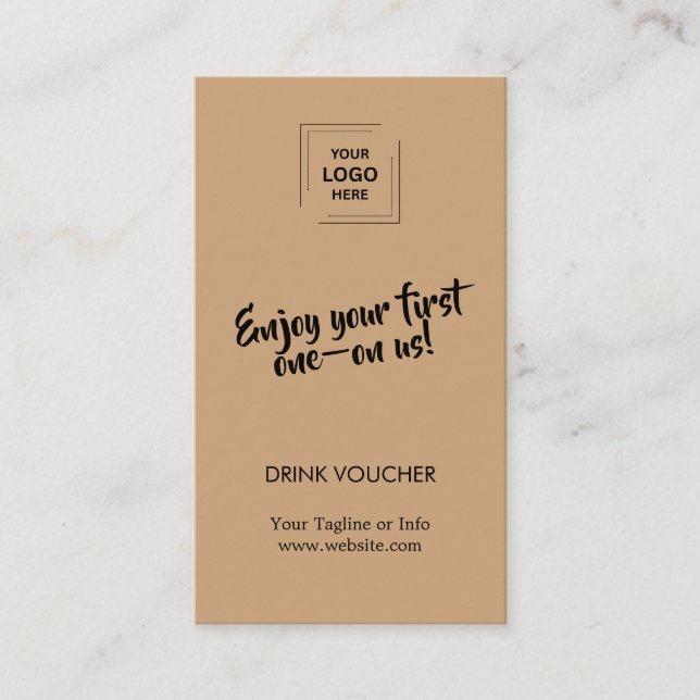 Rustic Kraft Corporate Event Branding Design Business Card (Front)