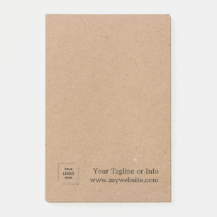 Rustic Kraft Custom Logo Business Note Design