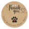 Rustic kraft - Dog Paw Custom Thank You Stickers