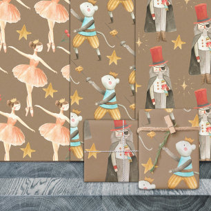 Rustic Kraft Everything Nutcracker Christmas 2 Wrapping Paper Sheet