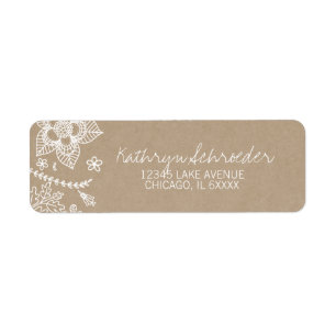 Rustic Kraft Floral Easter Address Label