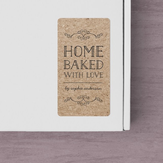 Rustic Kraft Flourishes Home Baked With Love (Creator Uploaded)