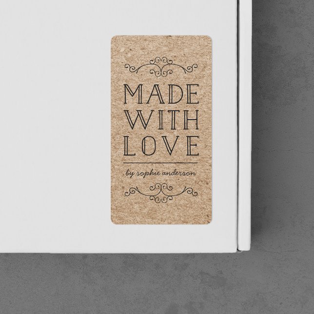 Rustic Kraft Flourishes Made With Love (Creator Uploaded)