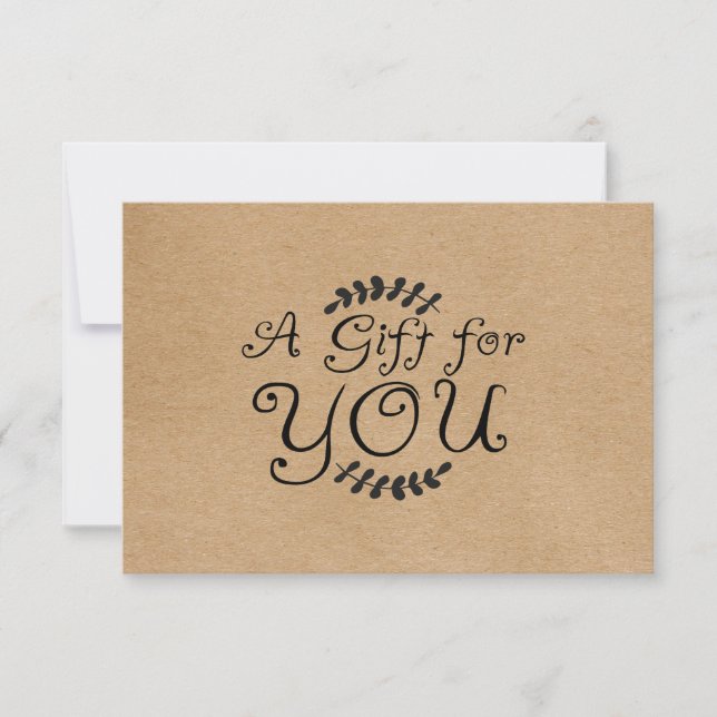 Rustic Kraft Gift Certificate (Front)