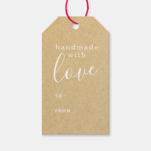 Rustic Kraft Handmade with Love Gift Tags