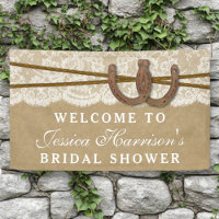 Rustic Kraft & Lace Horseshoe Bridal Shower