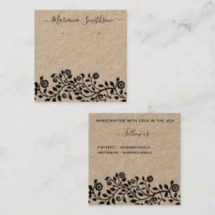 Rustic Kraft Large Bridal Earrings Display Cards