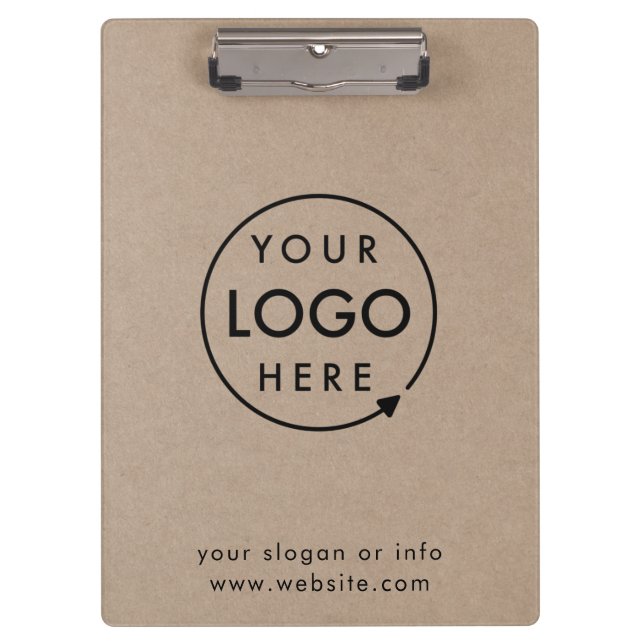 Rustic Kraft Logo | Business Corporate Modern Clipboard (Front)