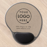 Rustic Kraft Logo | Business Corporate Modern Gel Mouse Mat<br><div class="desc">A simple natural custom rustic kraft business template in a modern minimalist style which can be easily updated with your company logo and company slogan or info. If you need any help personalising this product,  please contact me using the message button below and I'll be happy to help.</div>