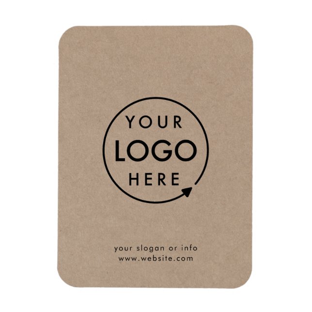 Rustic Kraft Logo | Business Corporate Modern Magnet (Vertical)