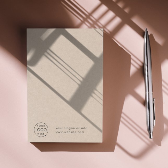 Rustic Kraft Logo | Business Corporate Modern Post-it Notes (Rustic Kraft company branded post-it notes for small business stationery & promotional swag.)