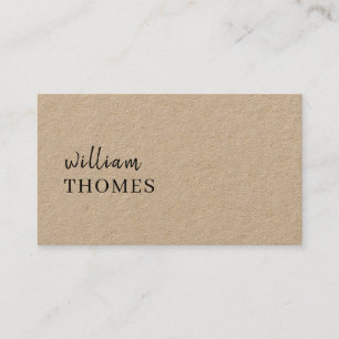 Rustic Kraft Minimal Elegant Branding Style Business Card