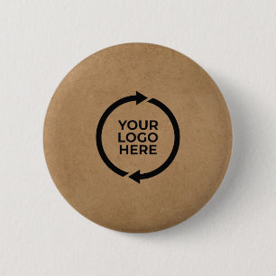 Rustic Kraft Modern Corporate Identity Design 6 Cm Round Badge