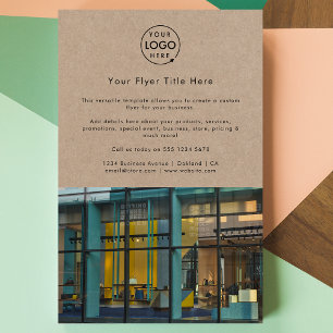 Rustic Kraft   Modern Photo Business Logo Flyer