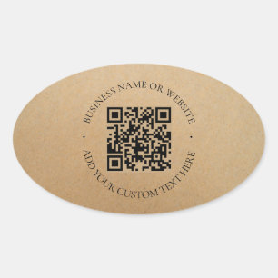 Rustic Kraft Modern Stylish Professional  Oval Sticker