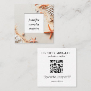 Rustic Kraft Modern Stylish Professional  Square Business Card