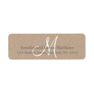 Rustic Kraft Monogram for Weddings