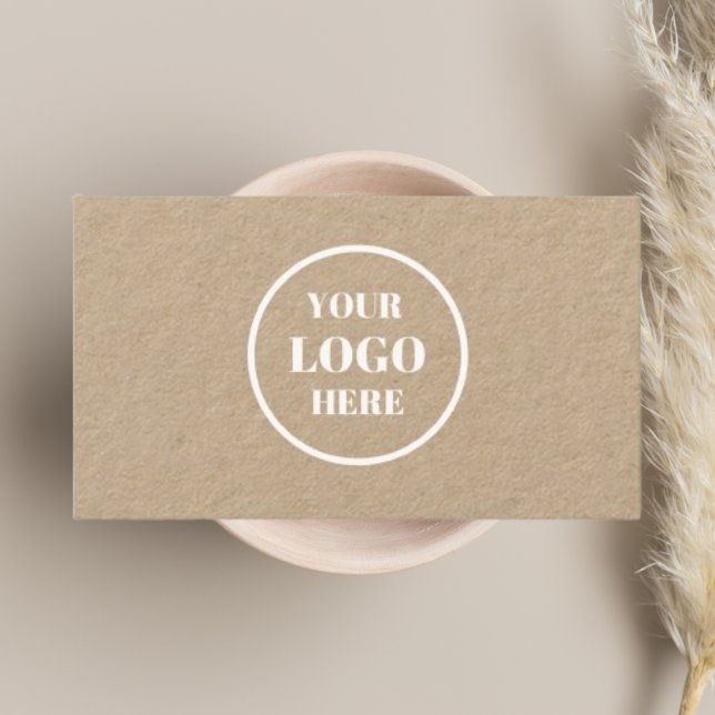 Rustic kraft Neutral Company Logo Minimalist  Business Card (Creator Uploaded)